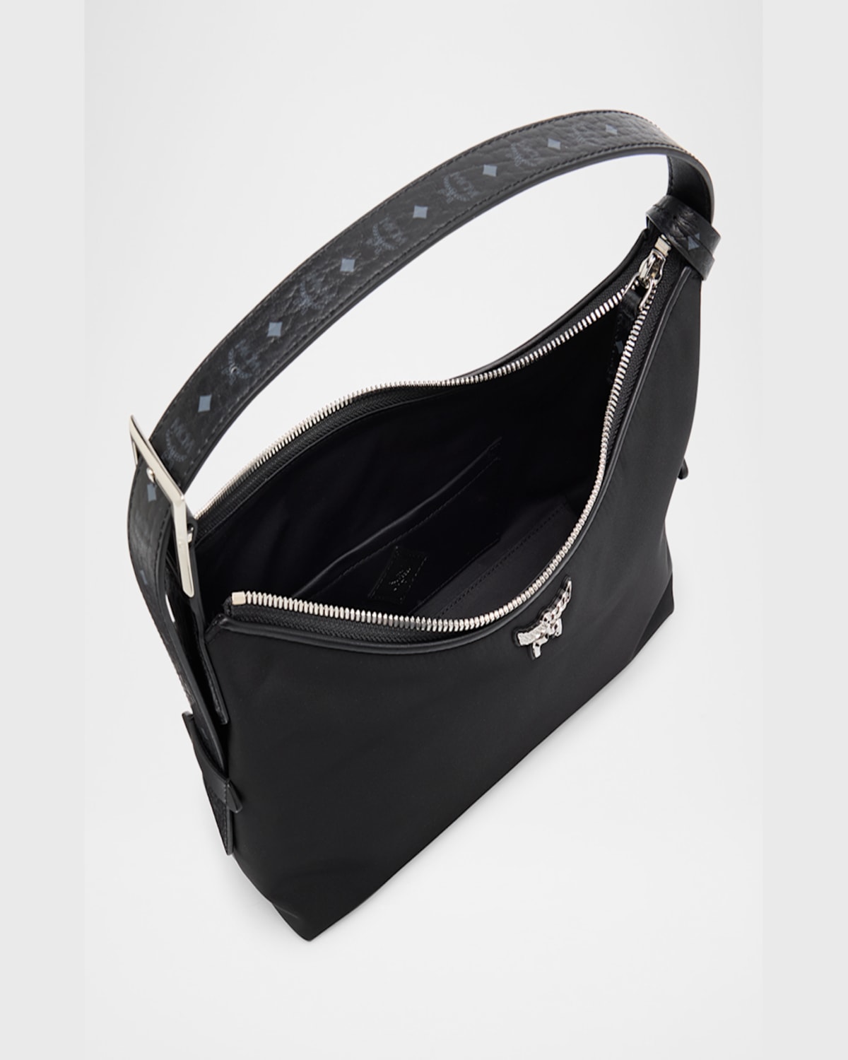 Mcm Aren Hobo Bag In Black