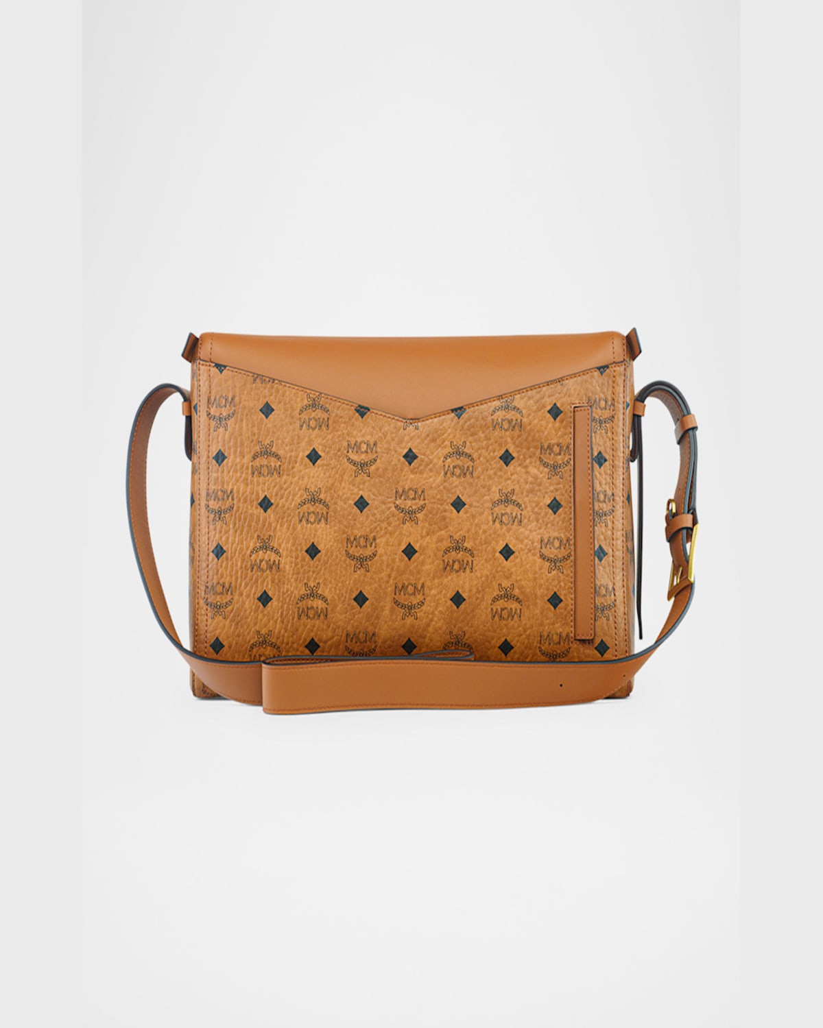 Mcm Diamant 3d Shoulder Bag In Visetos Leather Mix In Brown