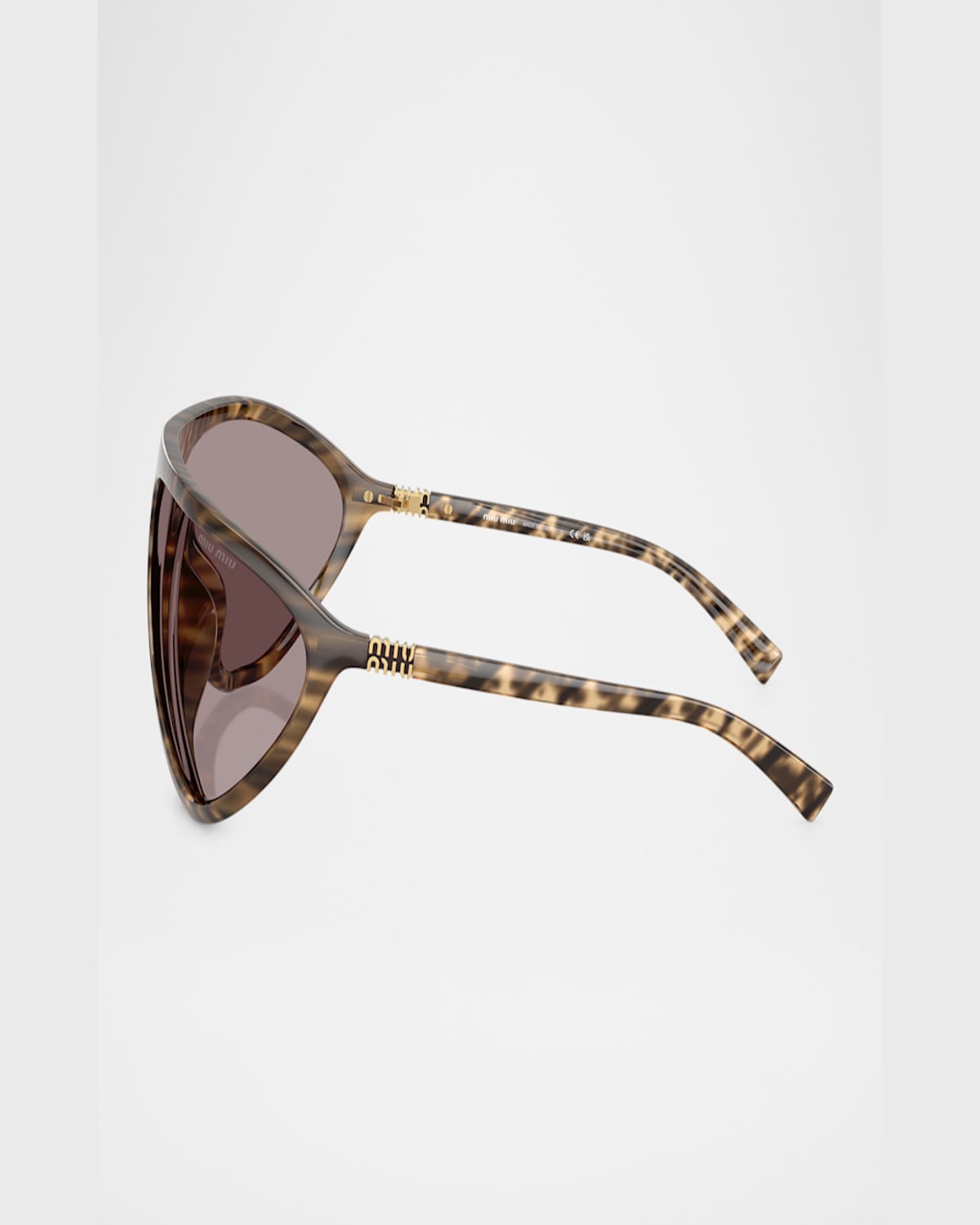 Miu Miu Runway Oversized Aviator Sunglasses In Black