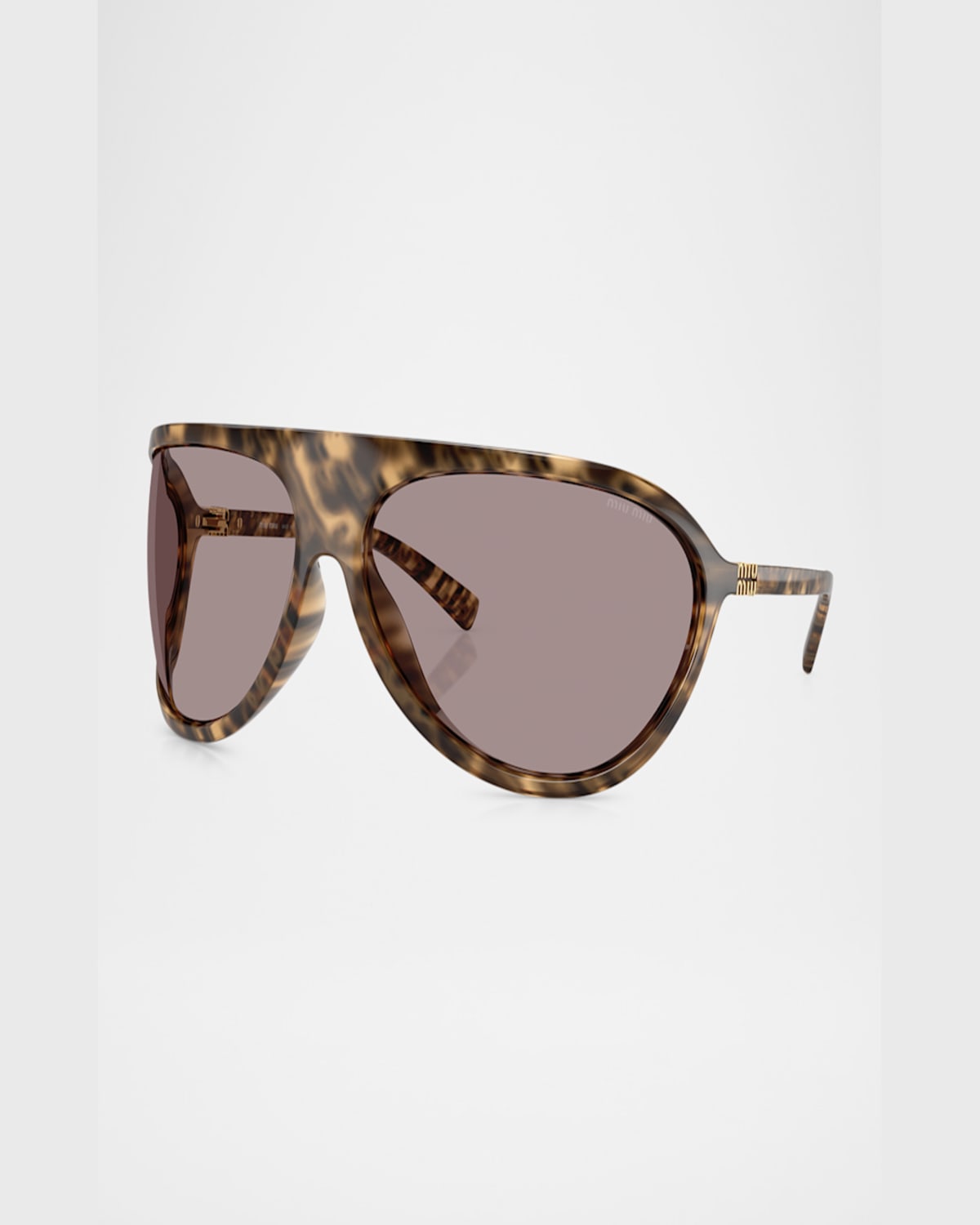 Miu Miu Runway Oversized Aviator Sunglasses In Black