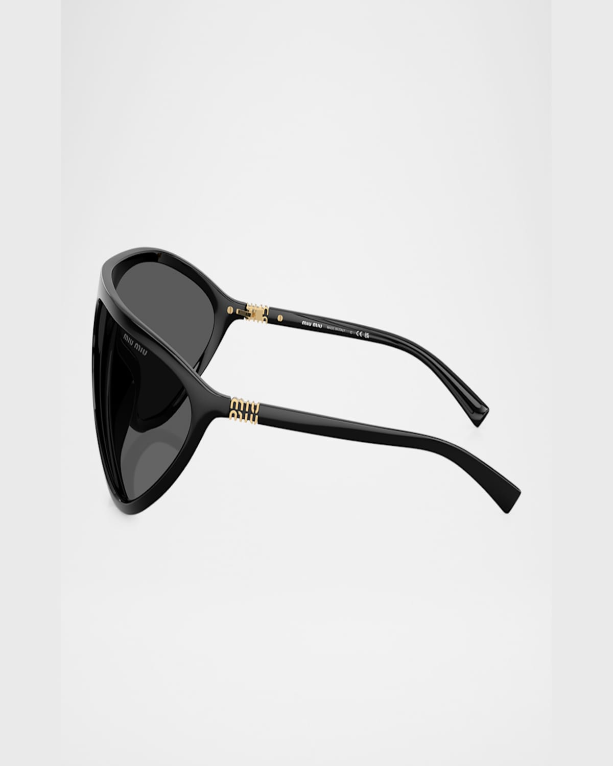 Miu Miu Runway Oversized Aviator Sunglasses In Black