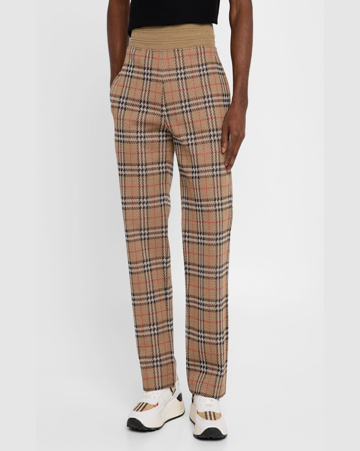Burberry Trousers Sporty In Nut Ip Check