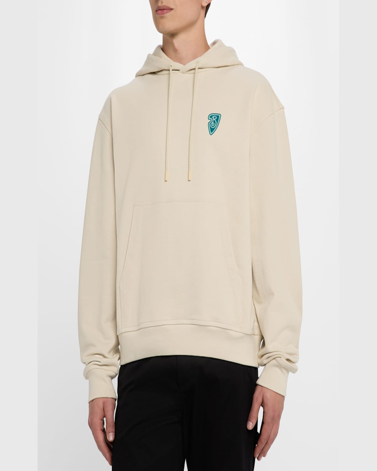 Burberry White Cotton Sweatshirt With Drawstring Hood In Alpine
