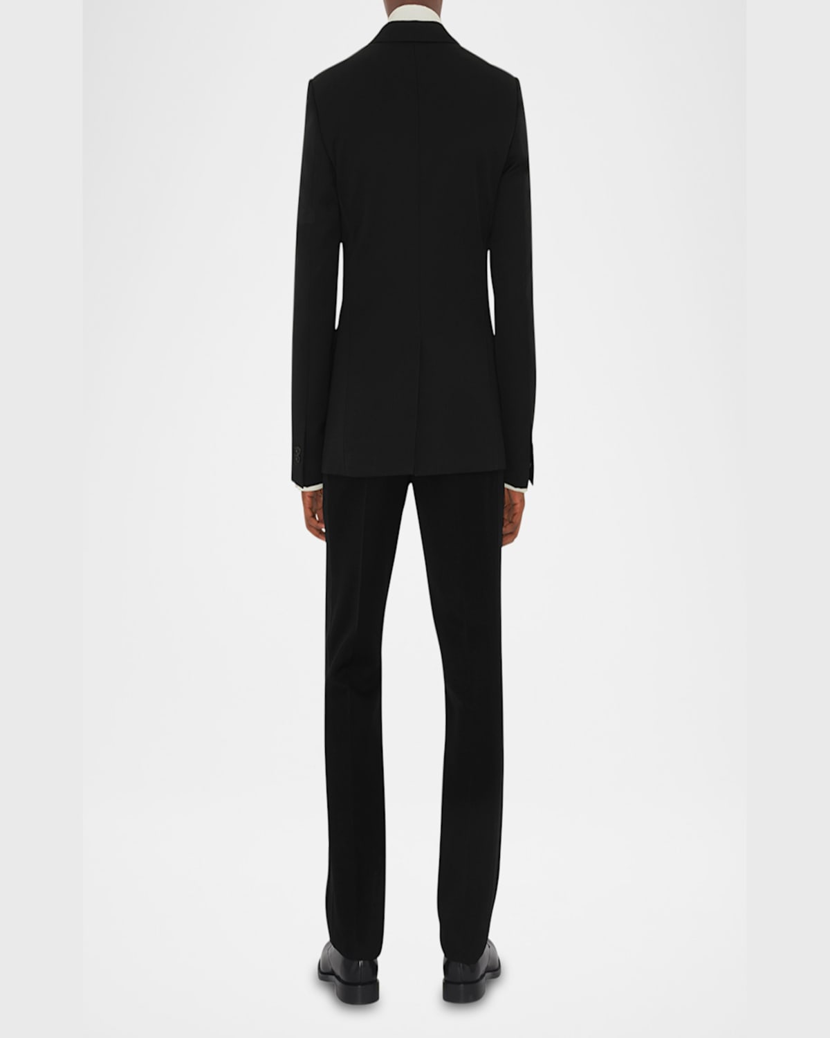 Burberry Cotton Blend Tailored Jacket In Black