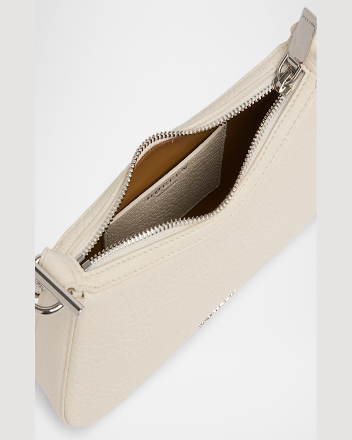 Alexander Mcqueen T-bar Sling Pouch In Ivory/gold