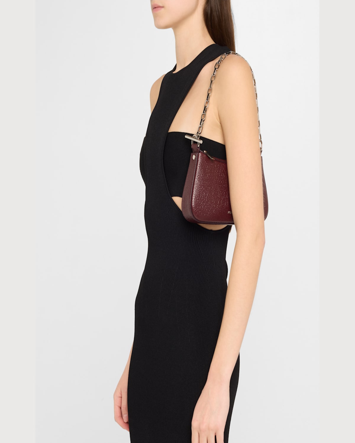 Alexander Mcqueen T-bar Sling Pouch In Ivory/gold