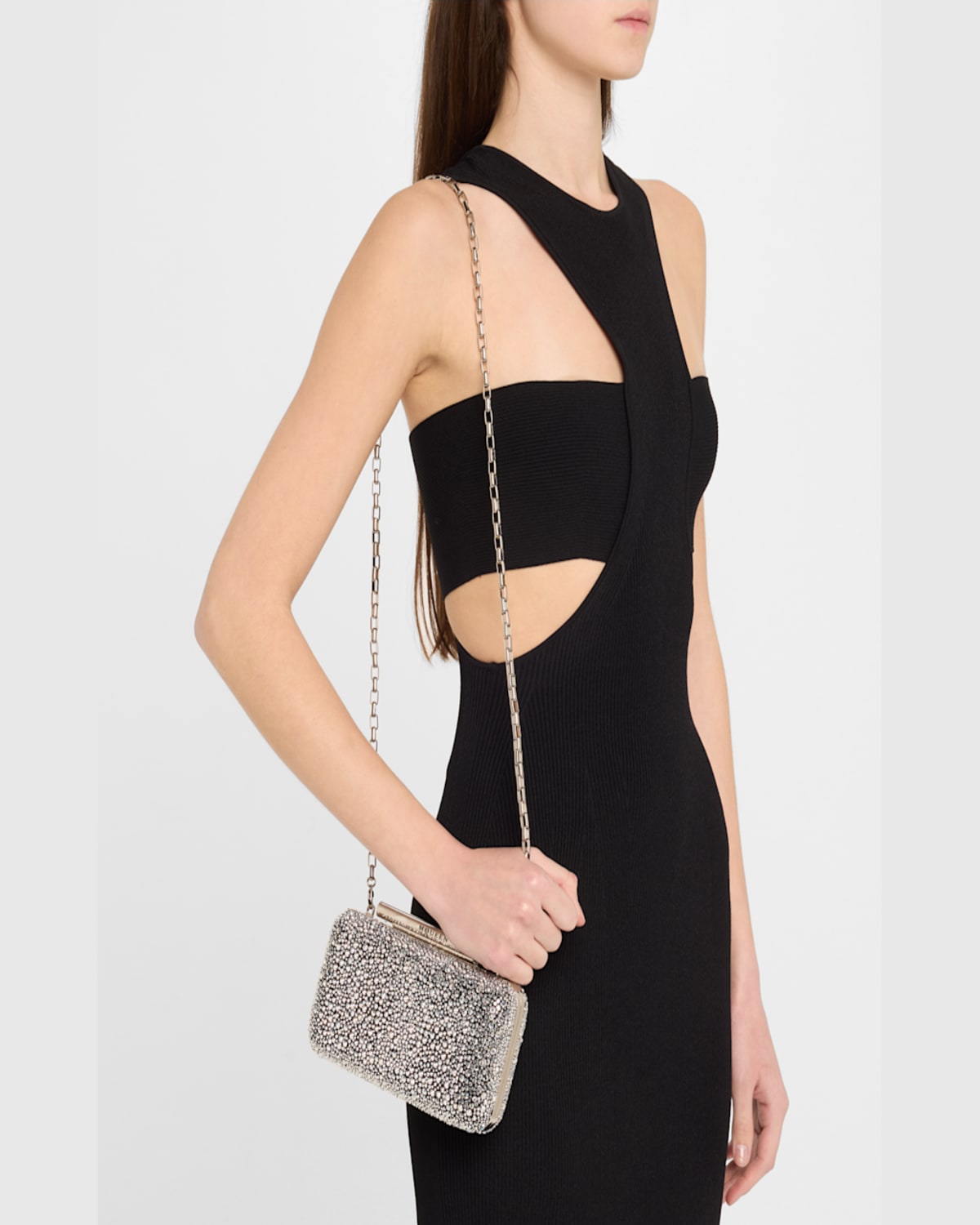 Alexander Mcqueen T-bar Clutch Bag In Black