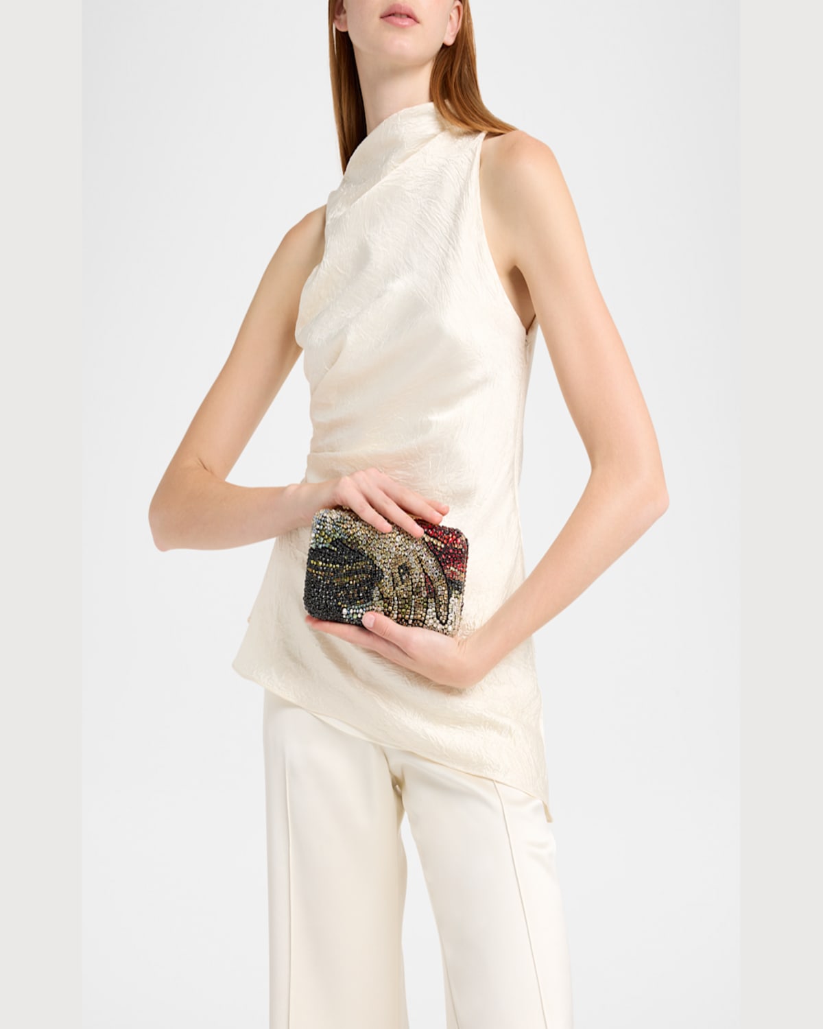 Alexander Mcqueen Mcqueen T-bar Box Clutch In Multicolor