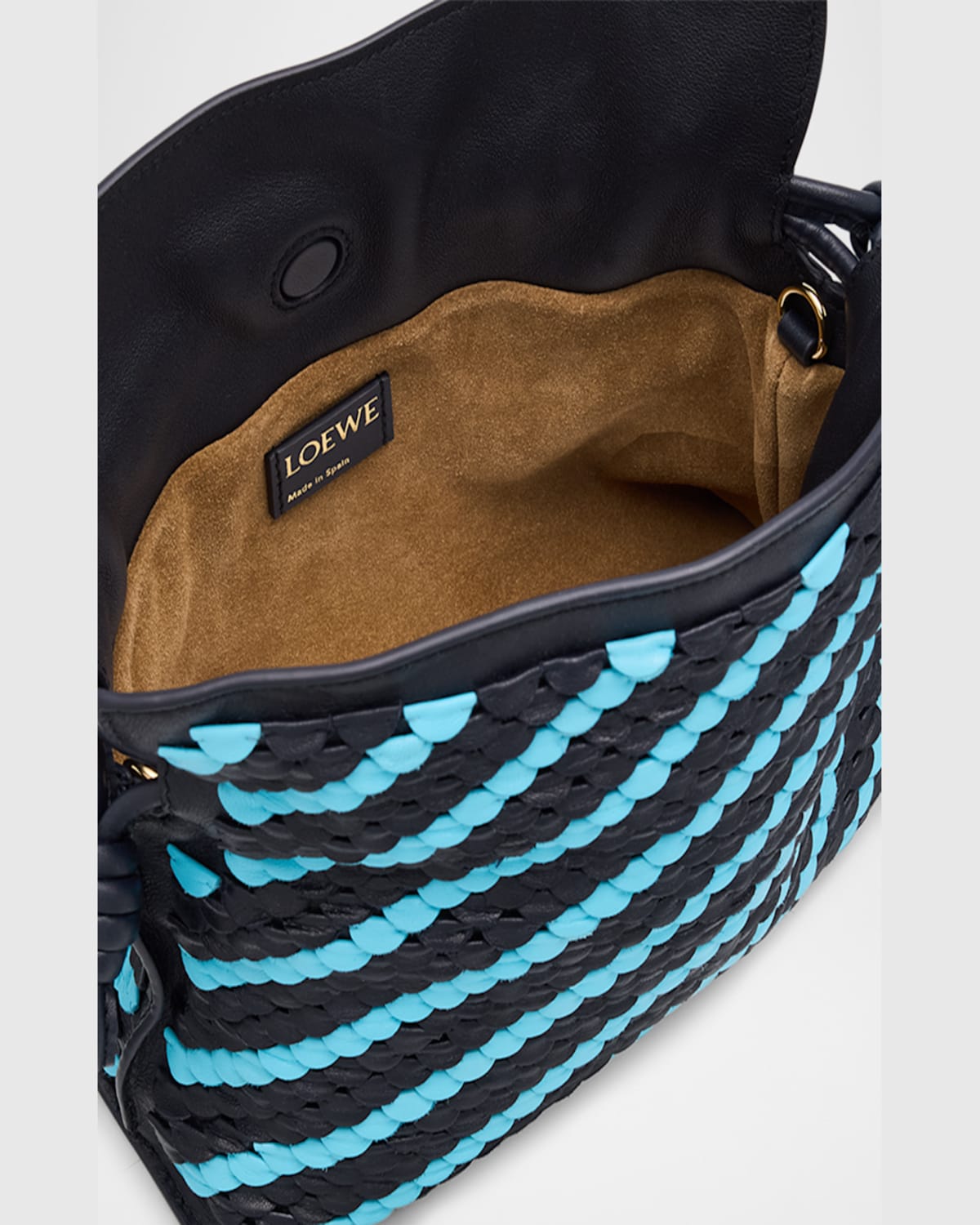 Loewe Flamenco Mini Scales Clutch Bag In 4924 Dark Inksky Blue