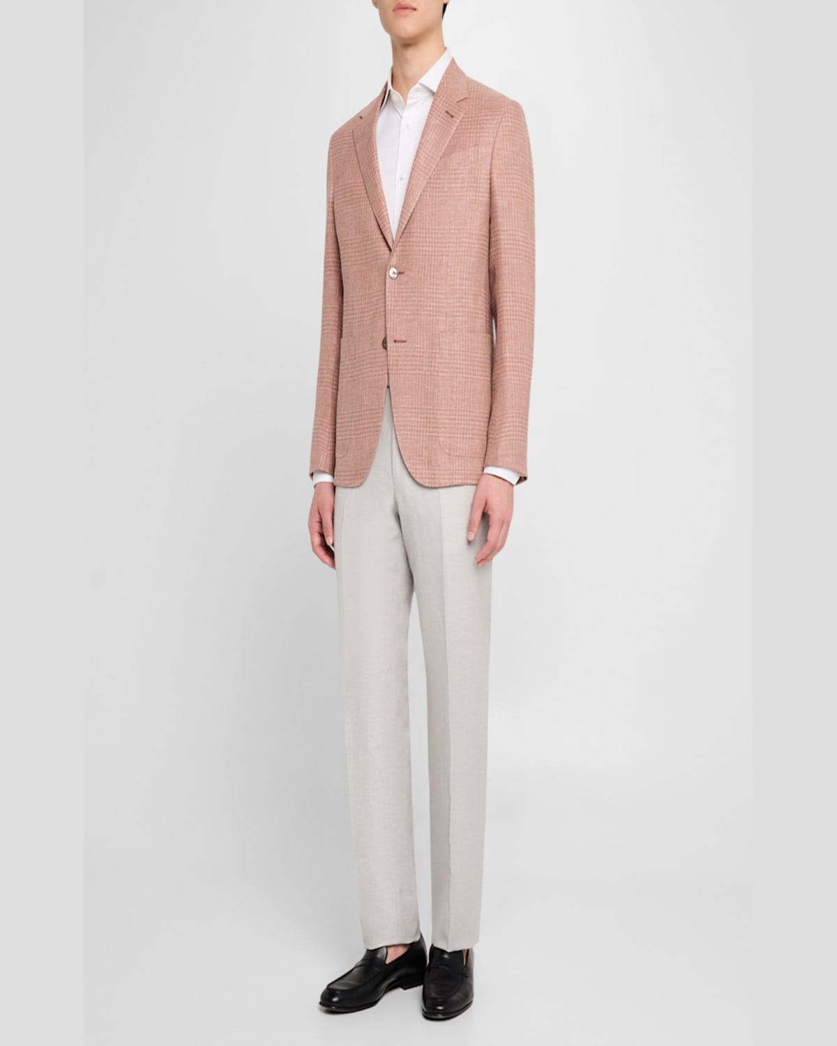 Zegna Men's Check Crossover Sport Coat In Md Brw Ck
