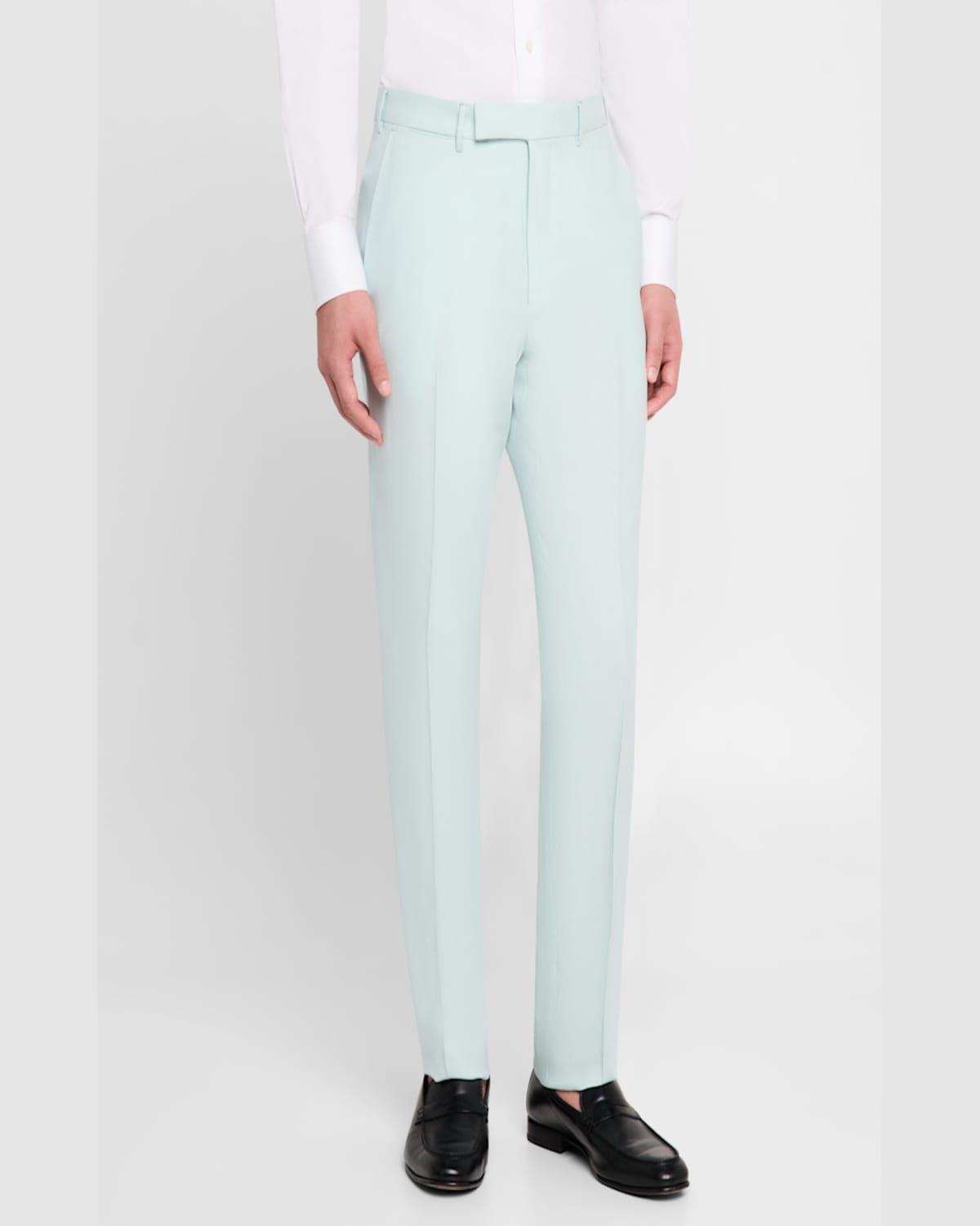Zegna Men's Oasi Lino Flat-front Trousers In Multi