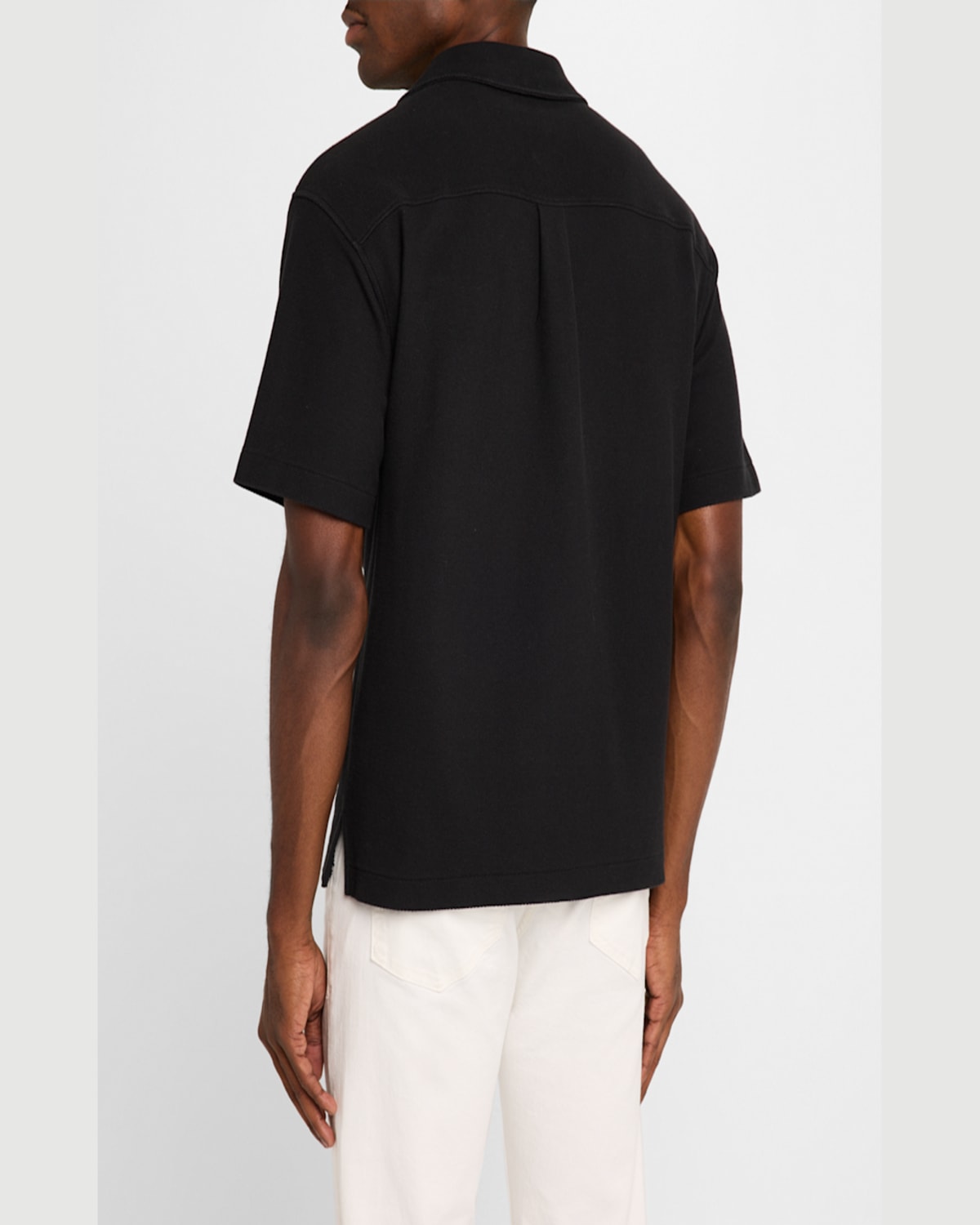 Frame Short Sleeve Camp Shirt In Blue