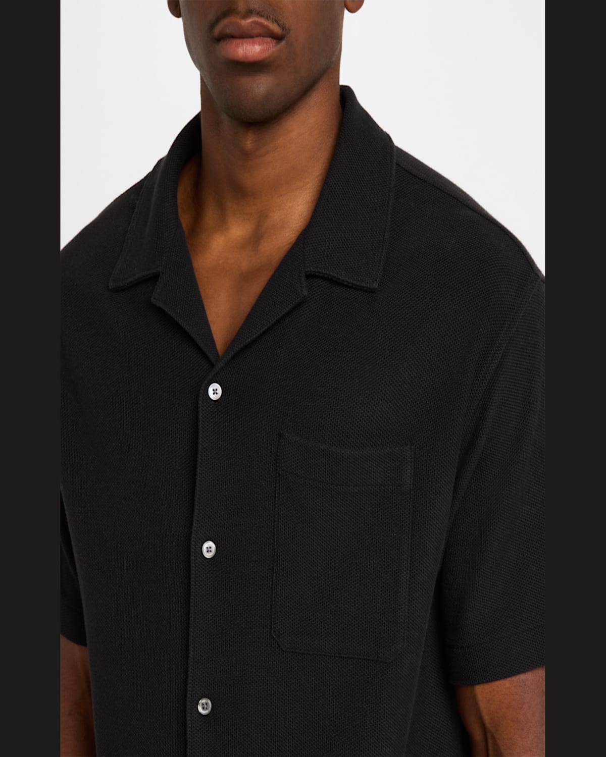 Frame Short Sleeve Camp Shirt In Blue