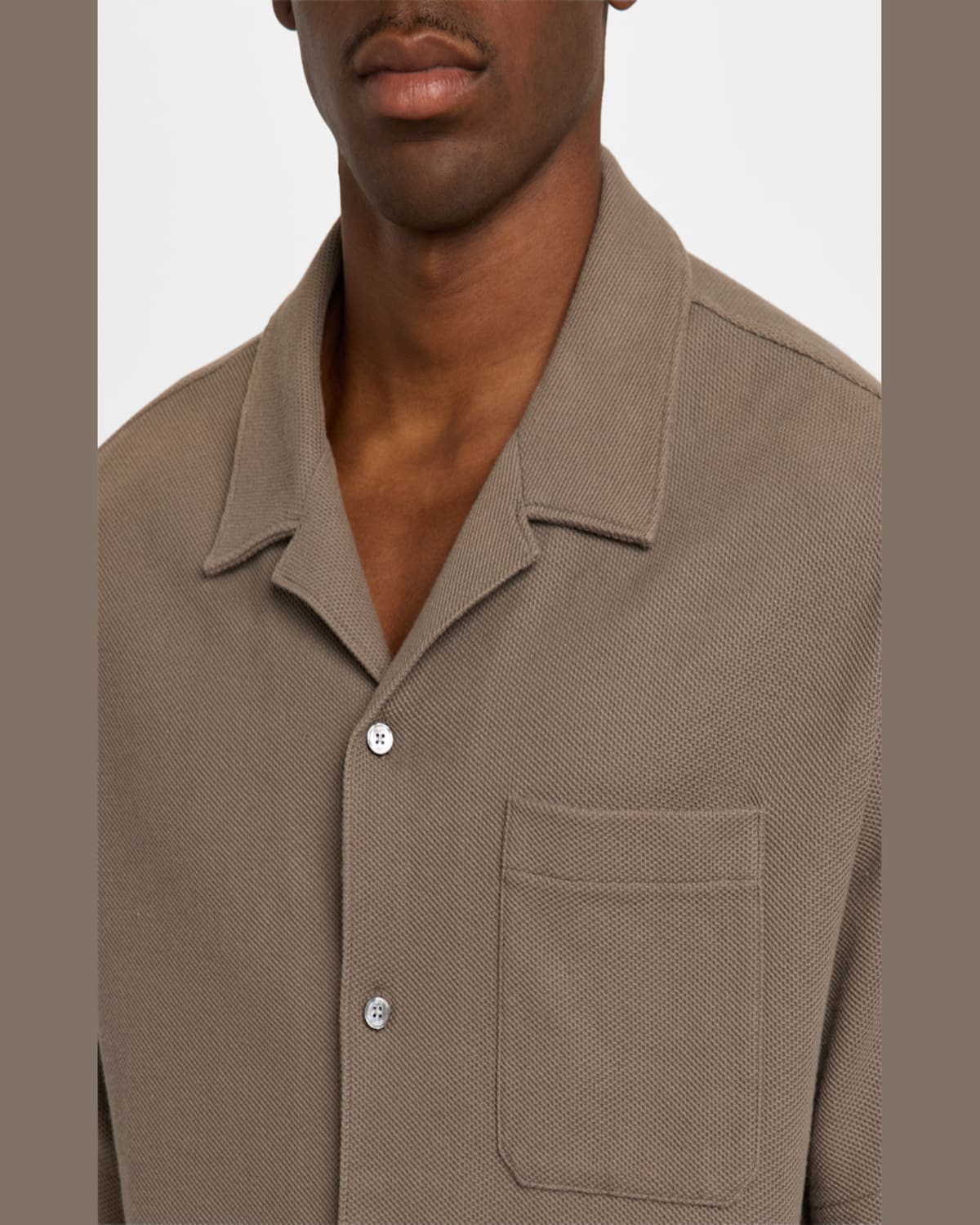 Frame Short Sleeve Camp Shirt In Blue