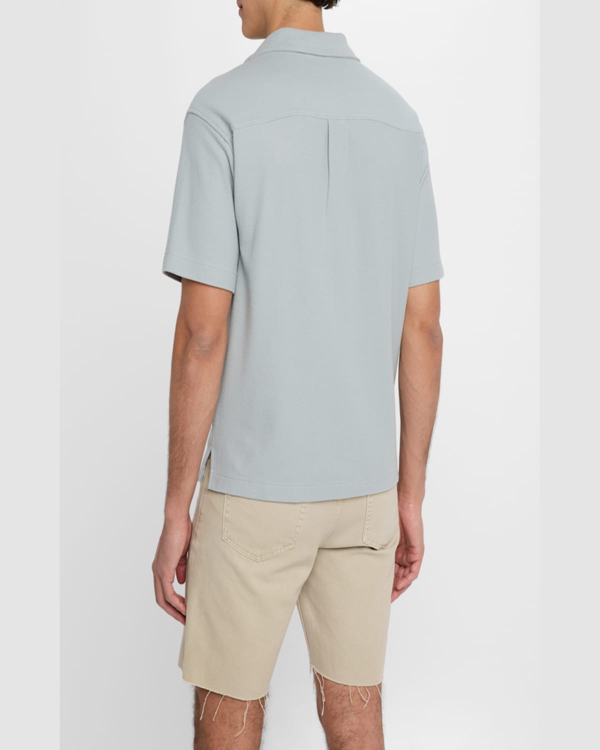 Frame Short Sleeve Camp Shirt In Blue
