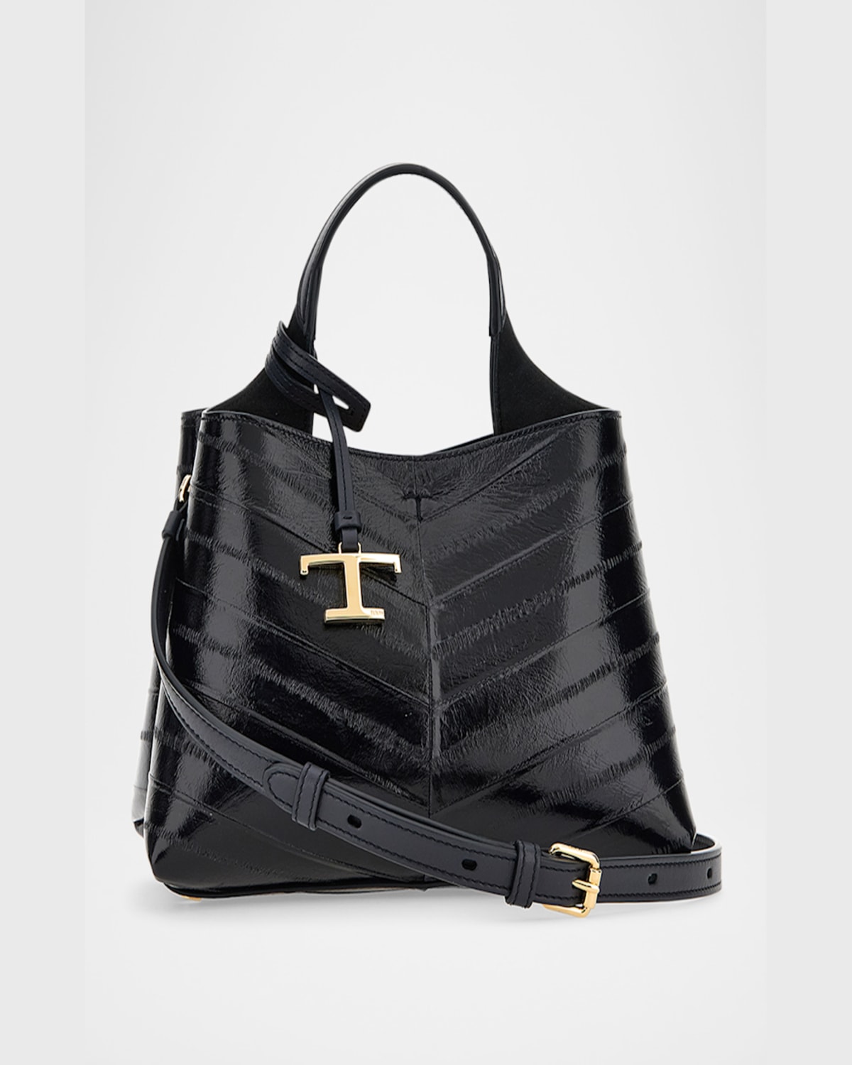 Tod's Apa Micro Eel-embossed Leather Top-handle Bag