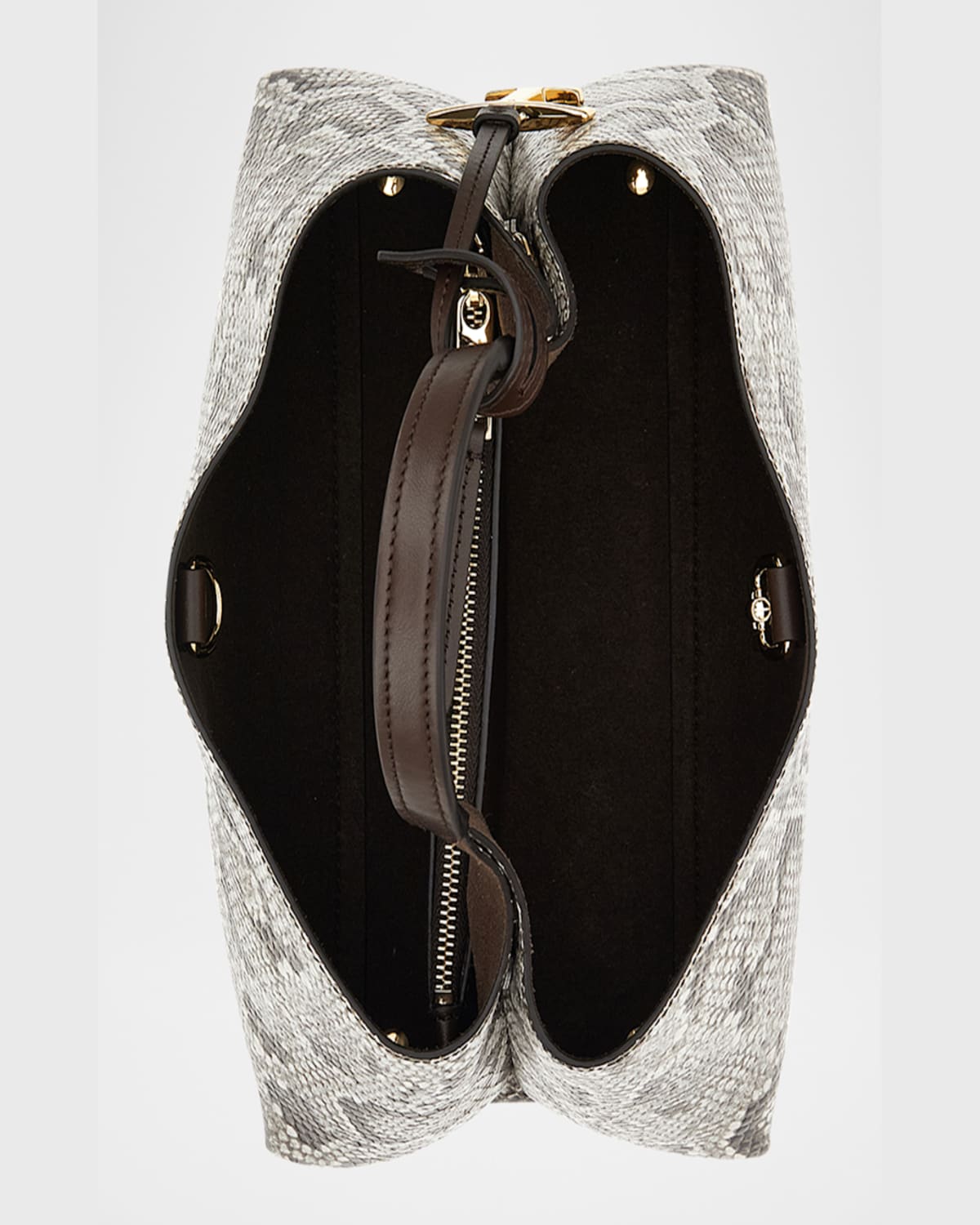 Tod's Apa Snake-embossed Leather Top-handle Bag In Pitone Stampato