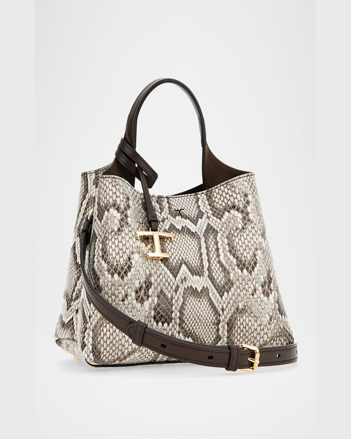 Tod's Apa Snake-embossed Leather Top-handle Bag In Pitone Stampato