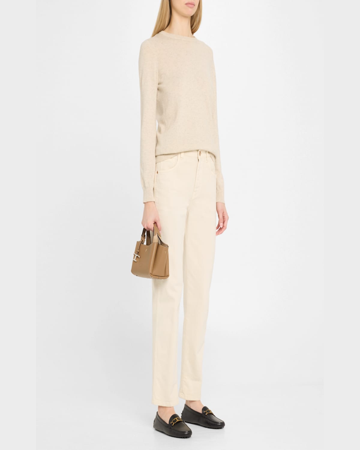 Tod's Apa 2 Micro Leather Shoulder Bag In Cappuccino Naturale