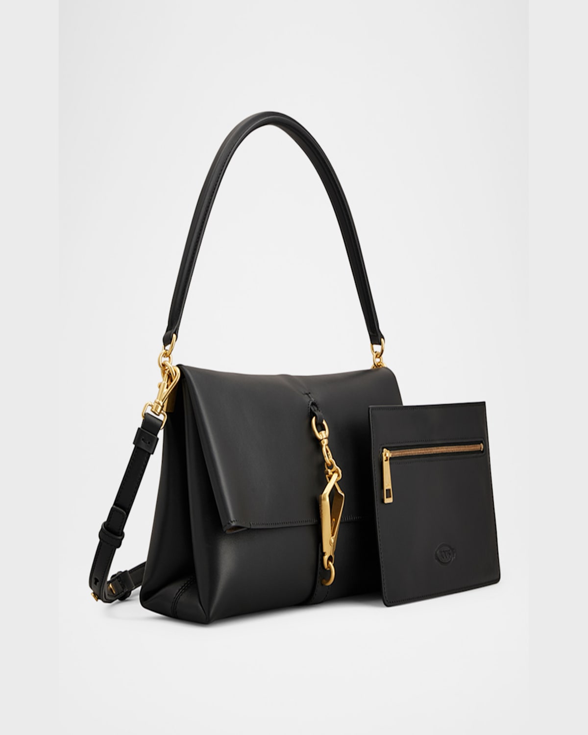 Tod's Mini Flap Leather Shoulder Bag In Nero