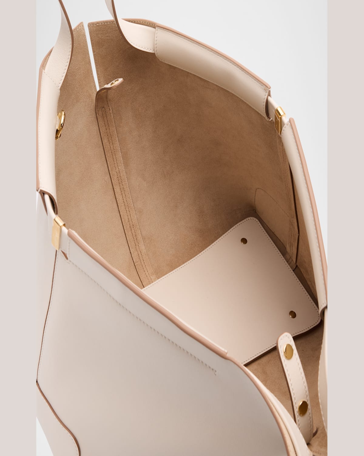 Tod's Shopping Leather Tote Bag In Bianco Calce