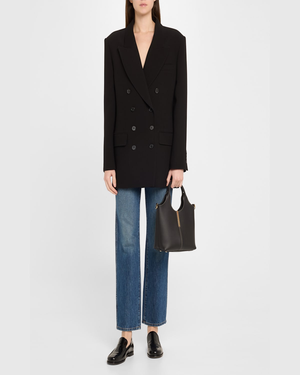 Tod's Mini Leather Shopping Bag Tote In Nero