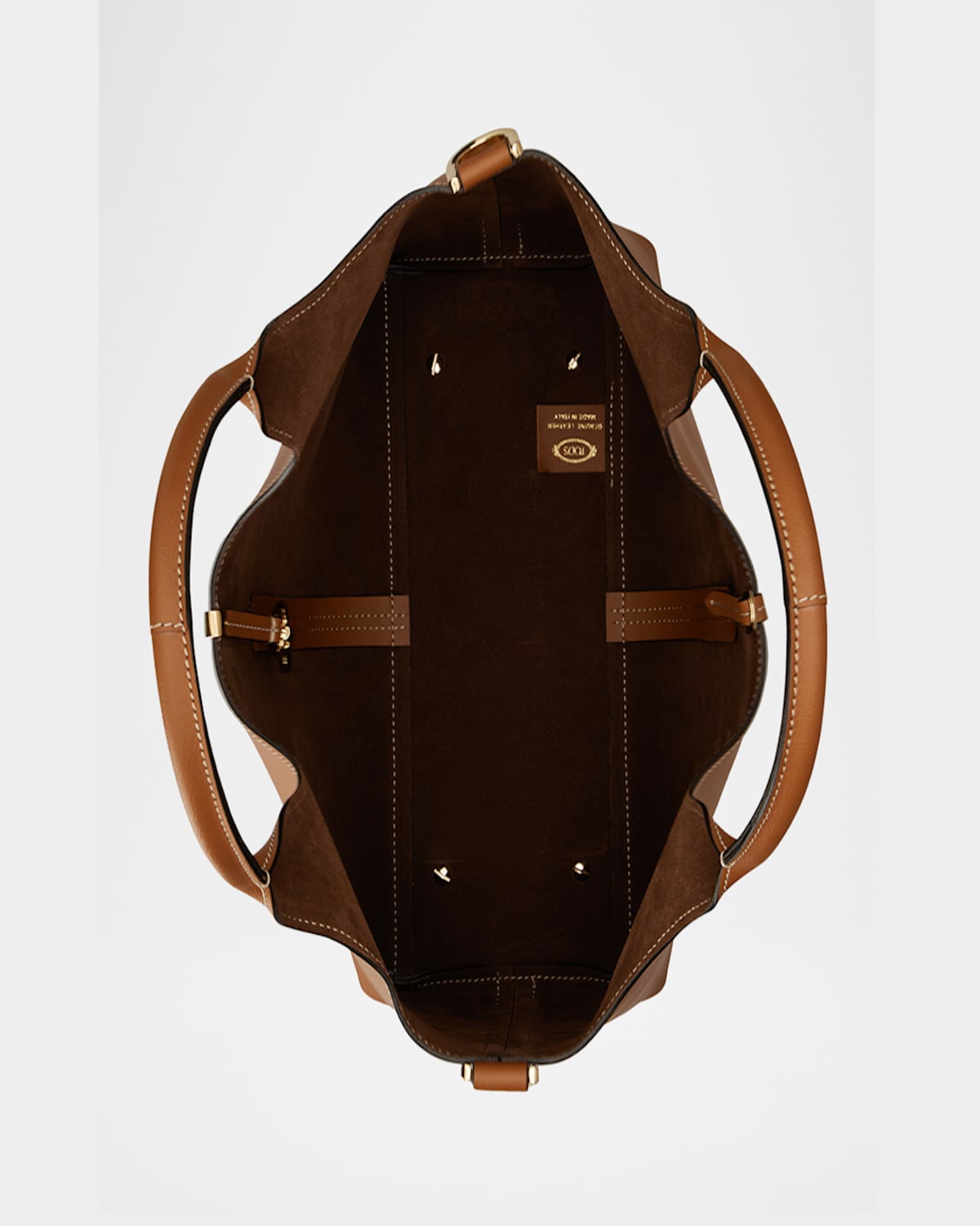 Tod's Small Leather Top-handle Bag In Kenia Scuro
