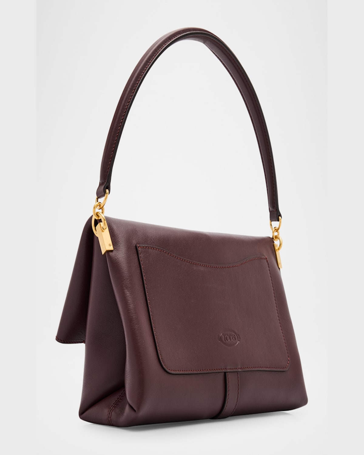 Tod's Mini Flap Leather Shoulder Bag In Kraft Chiaro