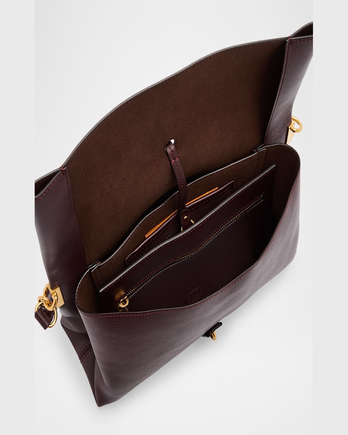 Tod's Mini Flap Leather Shoulder Bag In Kraft Chiaro