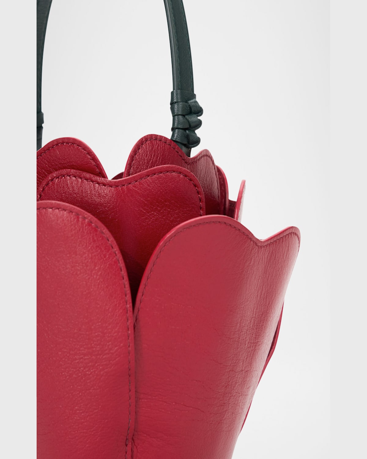Staud Juliet Rose Leather Top-handle Bag In Rouge