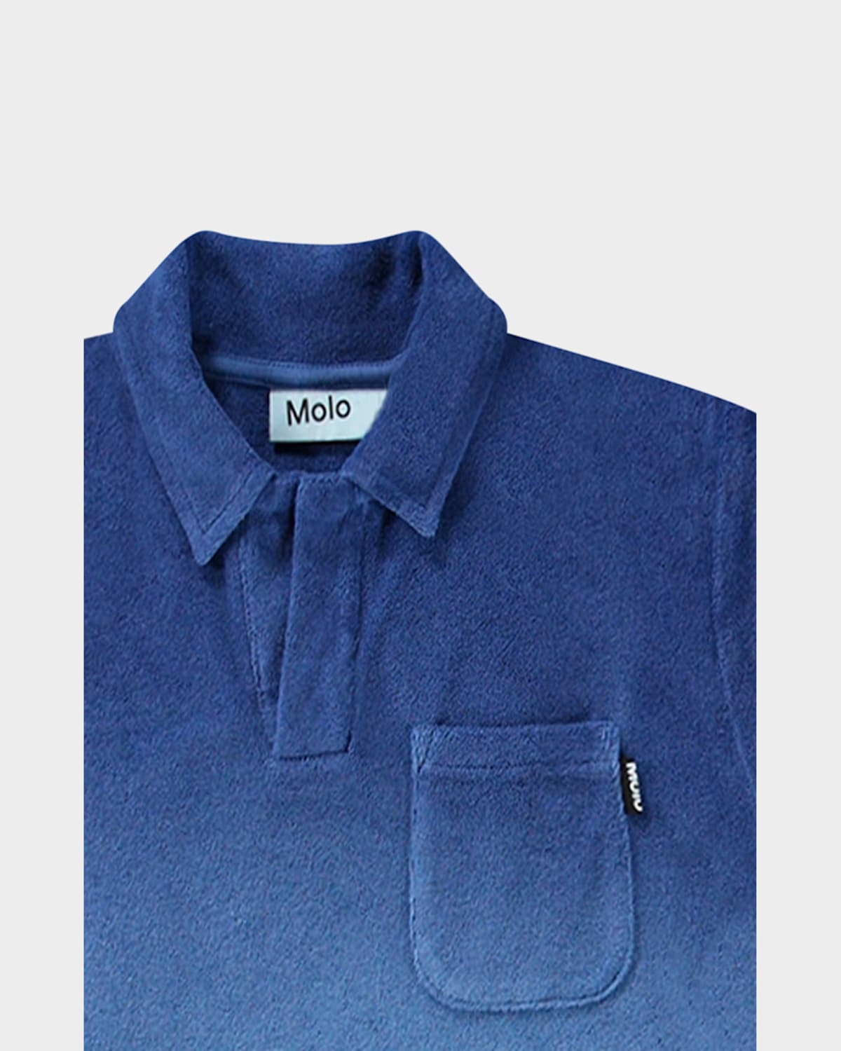 Molo Boy's Randel Organic Cotton Short-sleeve Polo Shirt In Mazarine Blue