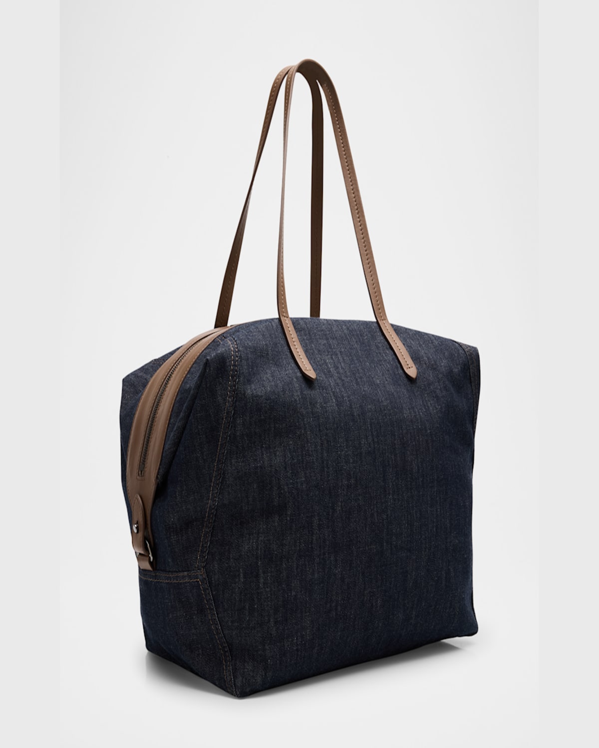 BRUNELLO CUCINELLI DUO DENIM TRAVELER SHOULDER BAG 