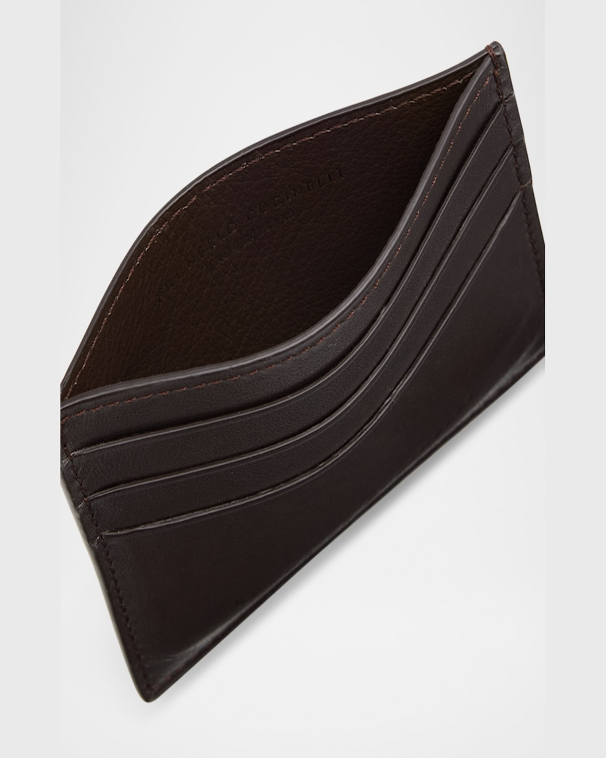 BRUNELLO CUCINELLI LEATHER CARD CASE 