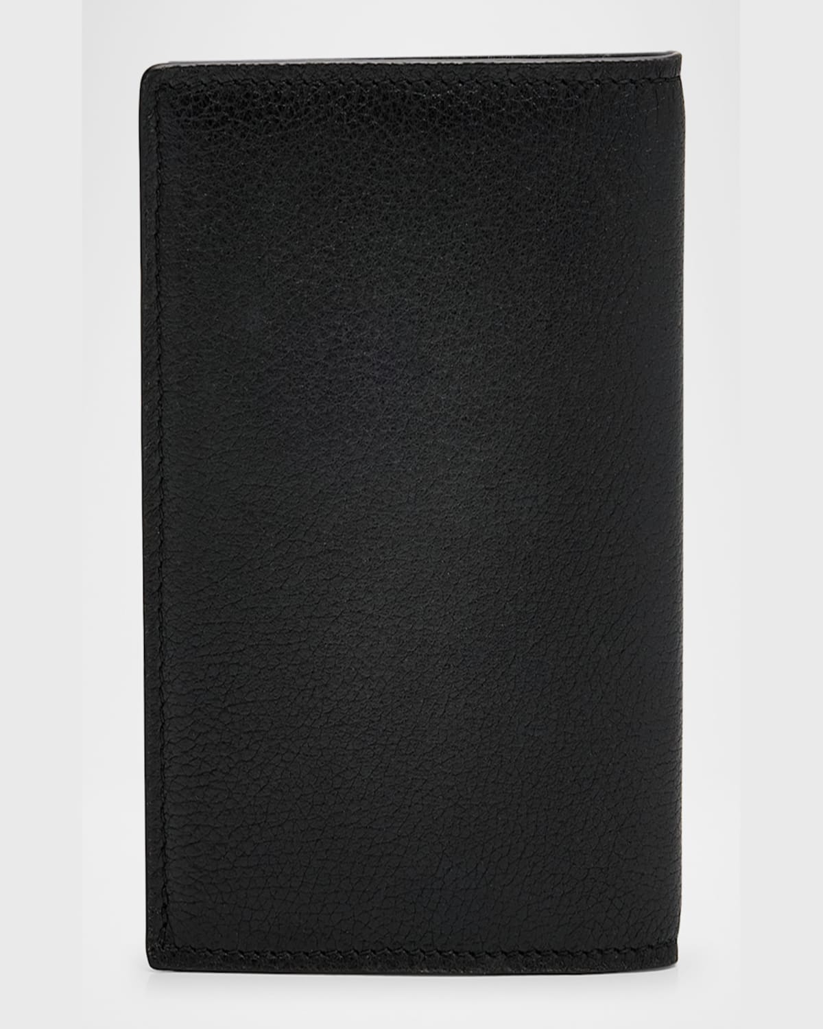 Brunello Cucinelli Flap Leather Card Holder In Ivory