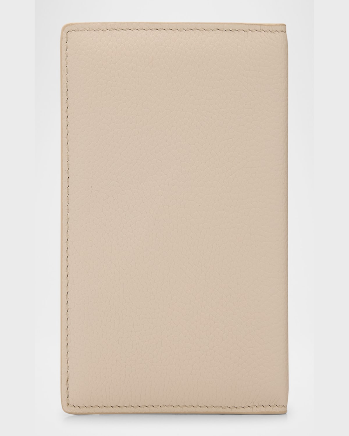Brunello Cucinelli Flap Leather Card Holder In Ivory