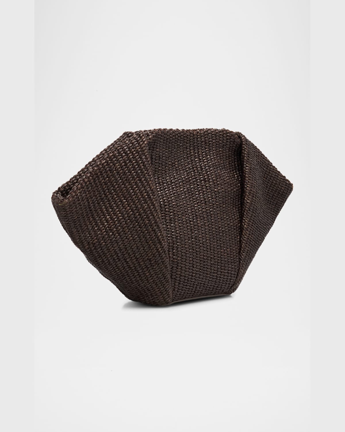 BRUNELLO CUCINELLI FAN RAFFIA CLUTCH BAG 