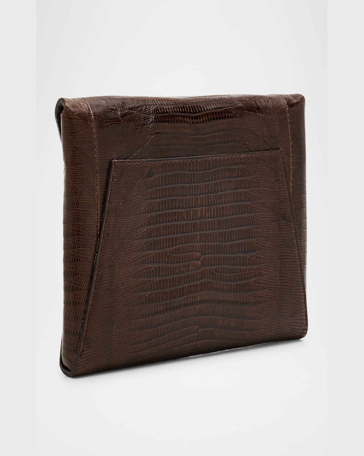 BRUNELLO CUCINELLI ENVELOPE FLAP LIZARD CLUTCH BAG 