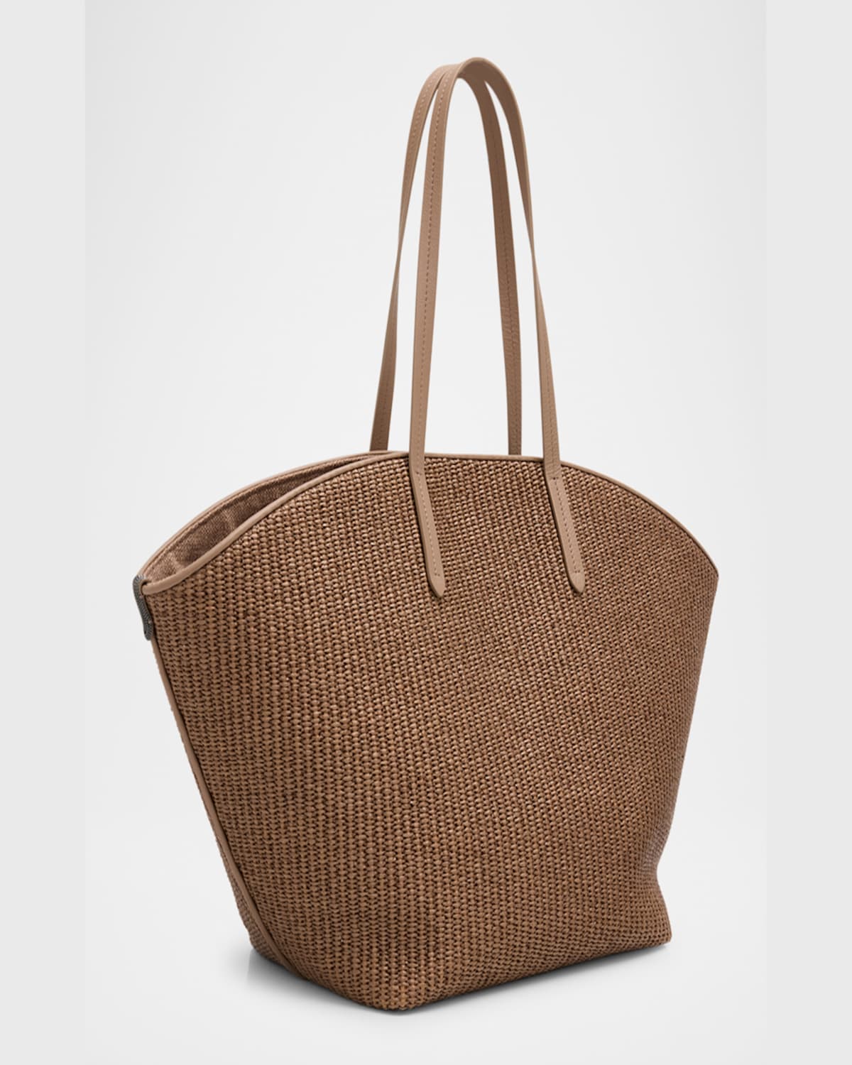 BRUNELLO CUCINELLI MONILI RAFFIA TOTE BAG 