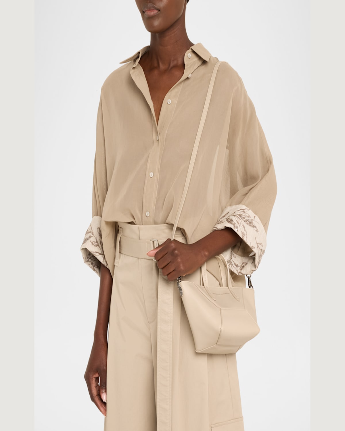 Brunello Cucinelli Mini Duo Bag In Ivory