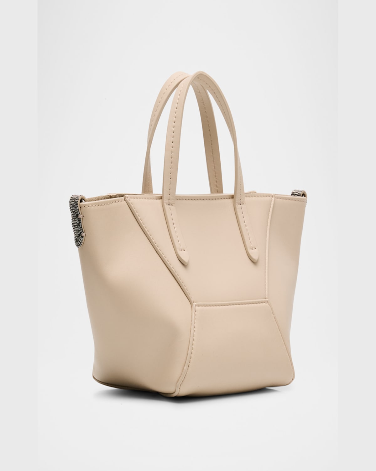 Brunello Cucinelli Mini Duo Bag In Ivory