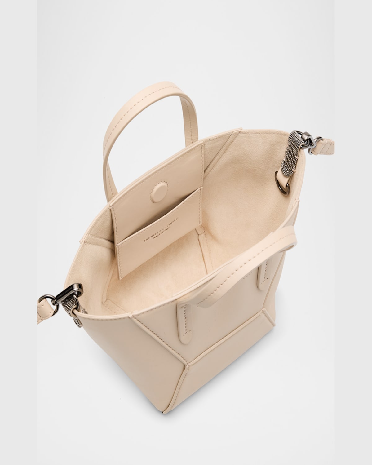 Brunello Cucinelli Mini Duo Bag In Ivory