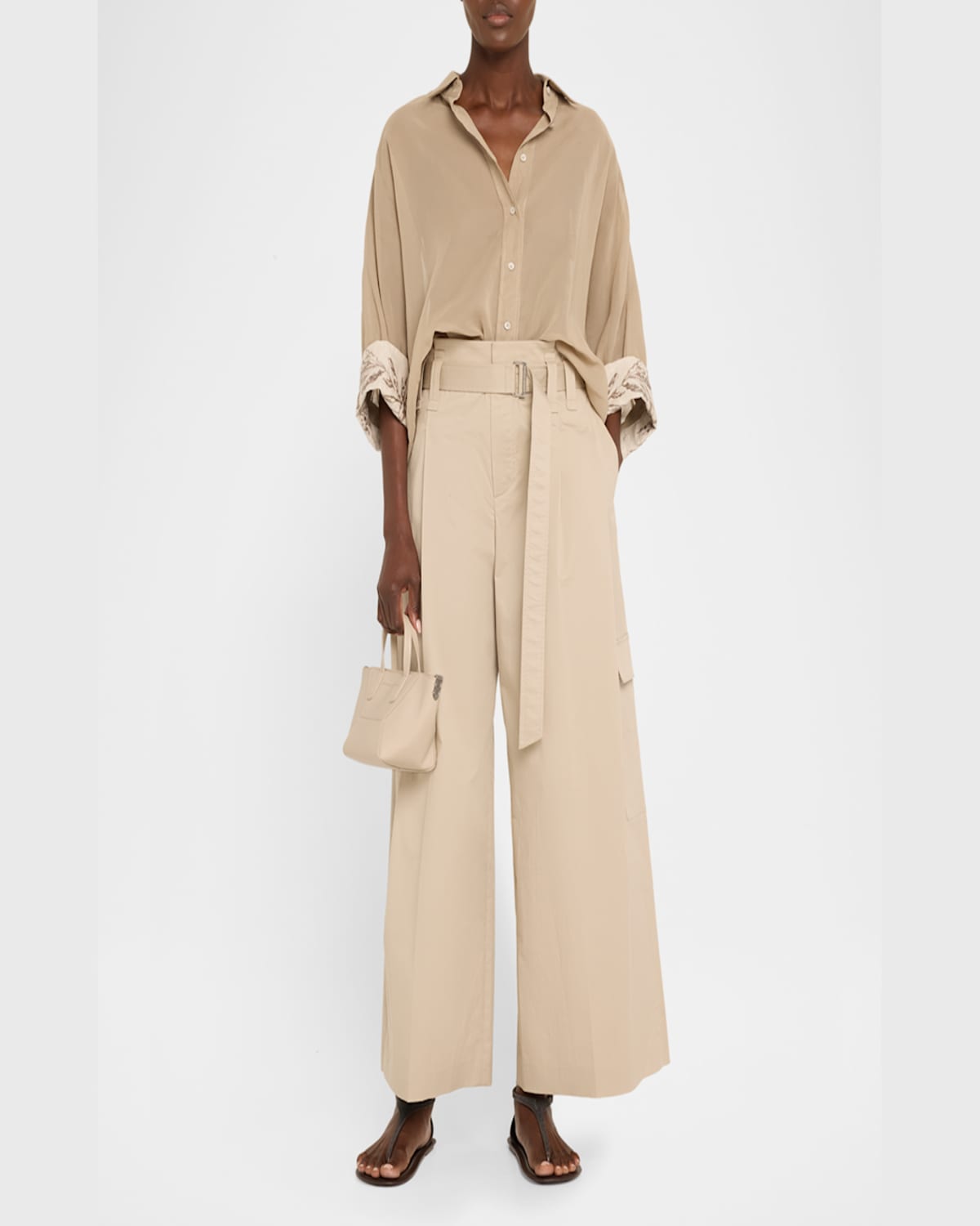Brunello Cucinelli Mini Duo Bag In Ivory