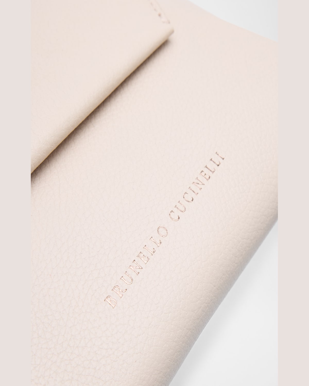 BRUNELLO CUCINELLI ENVELOPE FLAP LEATHER CLUTCH BAG 