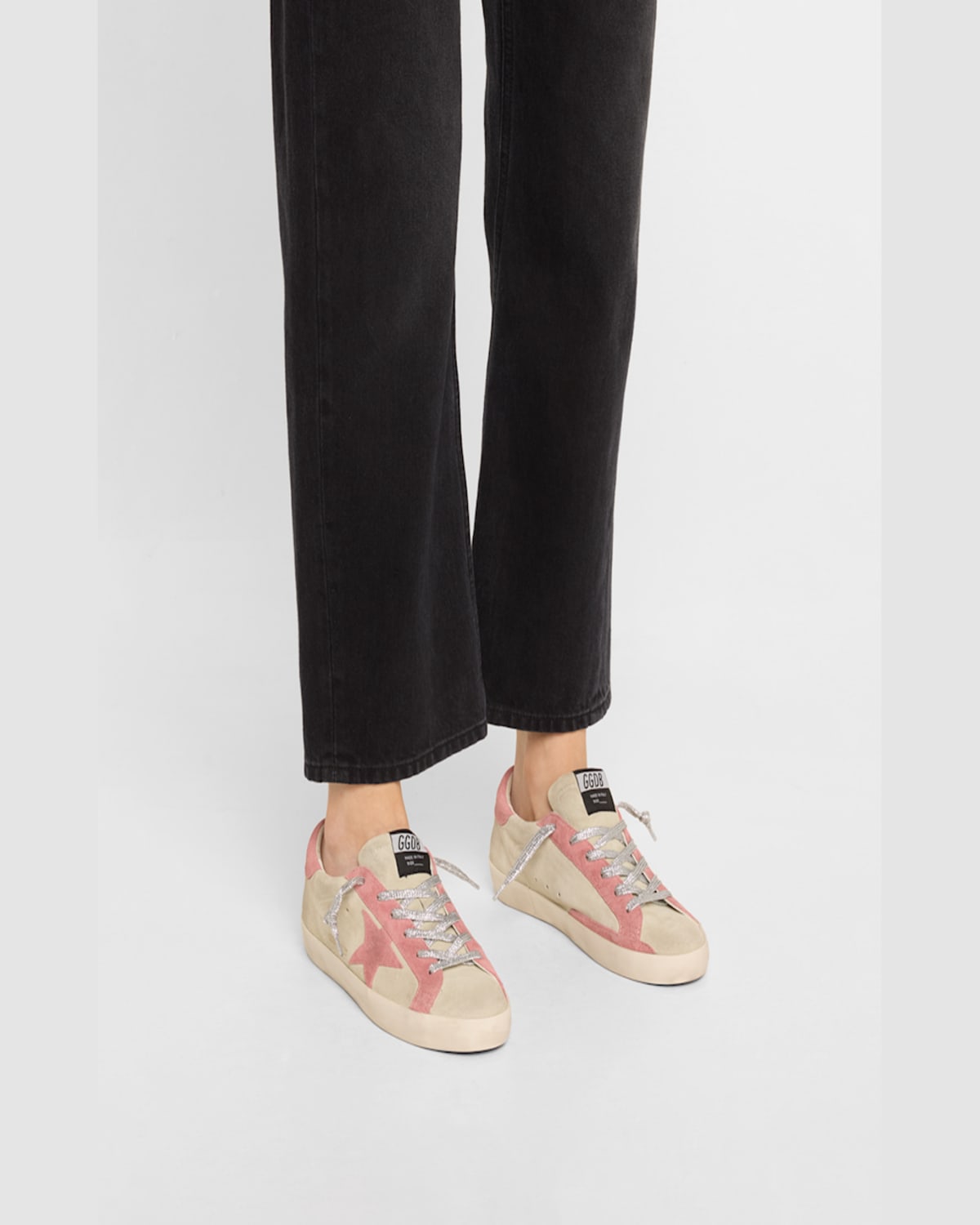 Golden Goose Superstar Suede Low-top Sneakers In Beigepink