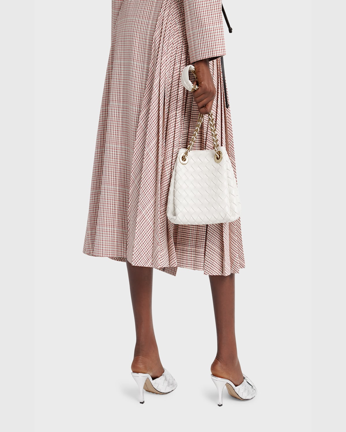 BOTTEGA VENETA SMALL PARACHUTE LEATHER SHOULDER BAG 