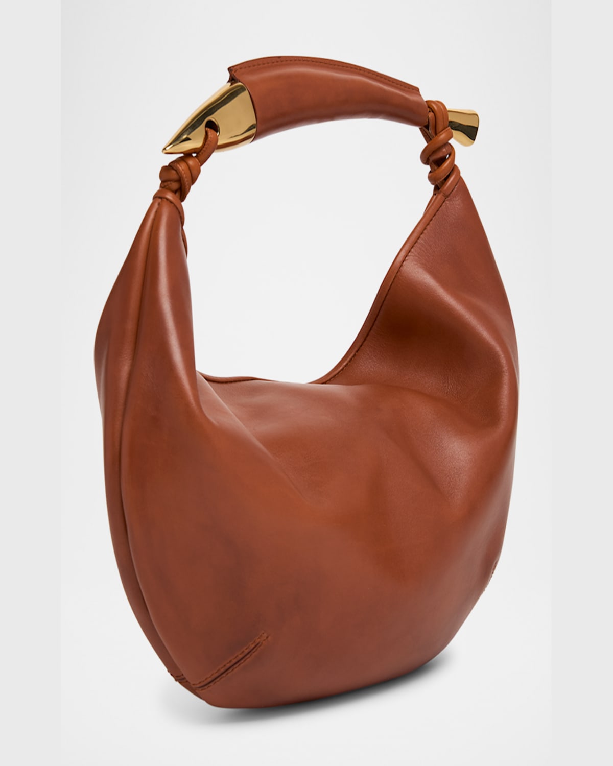 Bottega Veneta Small Sardine Leather Top-handle Bag In Light Wood