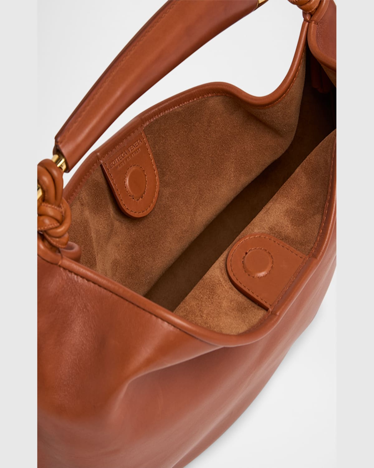 Bottega Veneta Small Sardine Leather Top-handle Bag In Light Wood