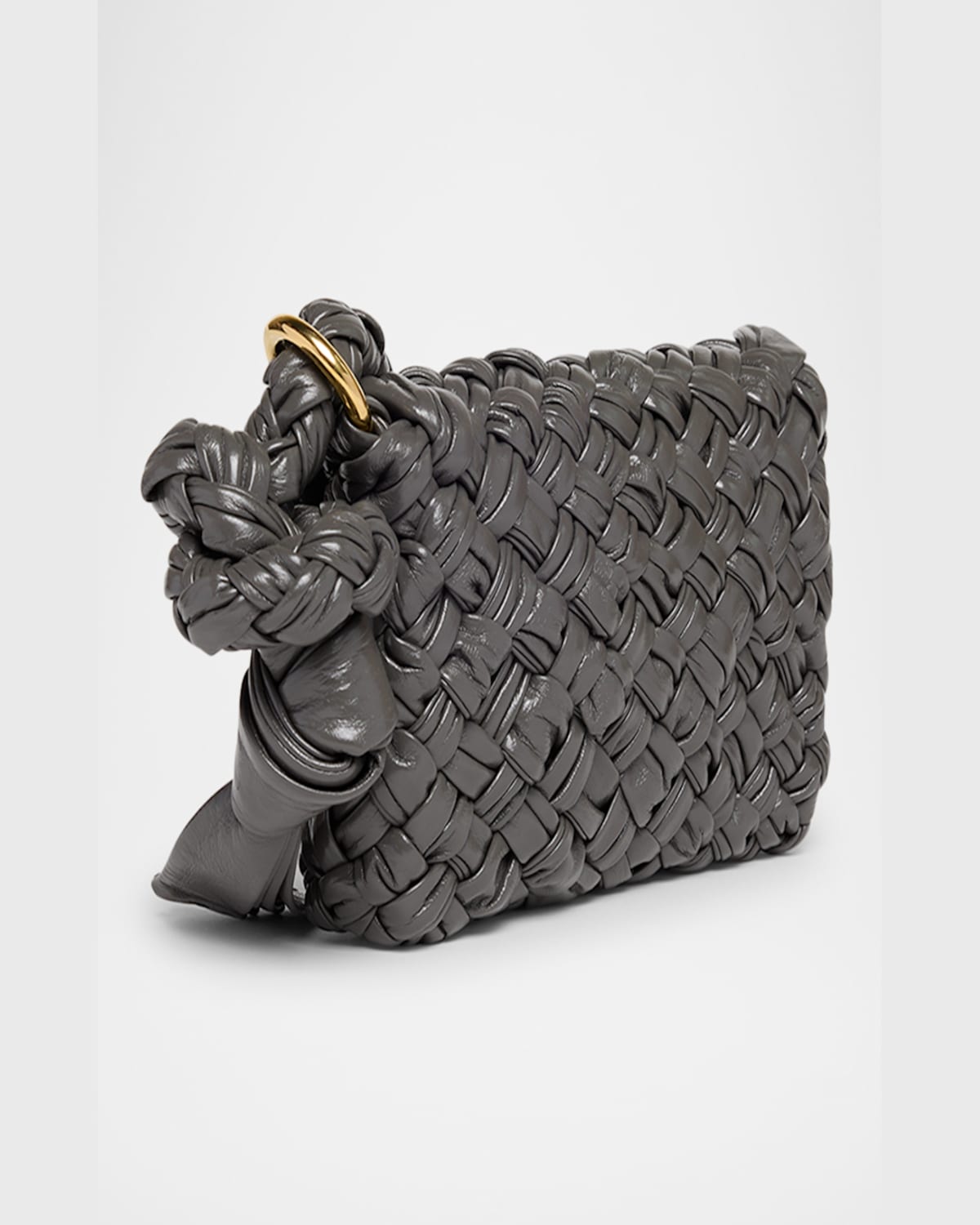 BOTTEGA VENETA SMALL KALIMERO LEATHER SHOULDER BAG 