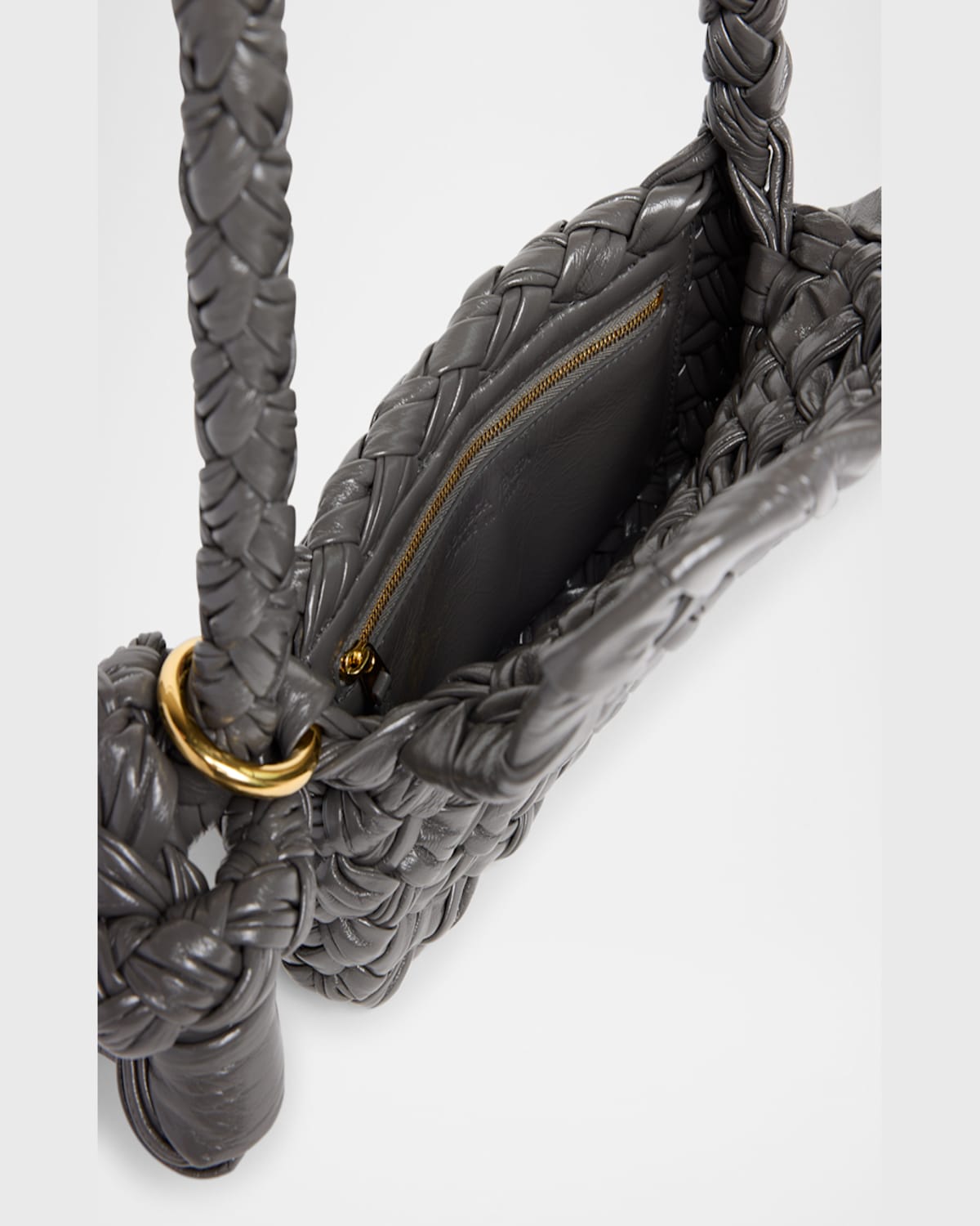 BOTTEGA VENETA SMALL KALIMERO LEATHER SHOULDER BAG 
