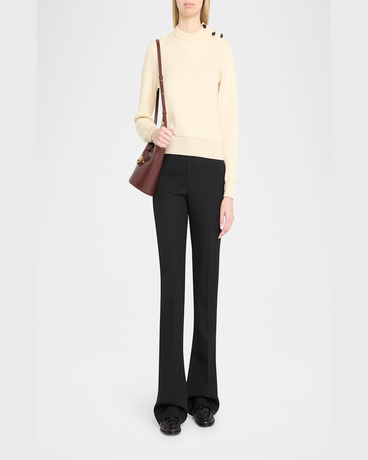 BOTTEGA VENETA LIBERTA MINI LEATHER BUCKET BAG 
